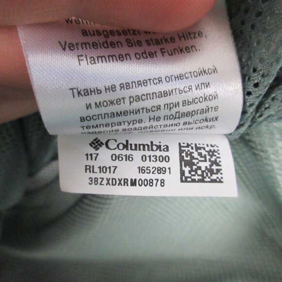 Columbia Omni Tech Zip Rain Jacket Women S Green Windbreaker Zip Pockets 342 - Picture 5 of 11